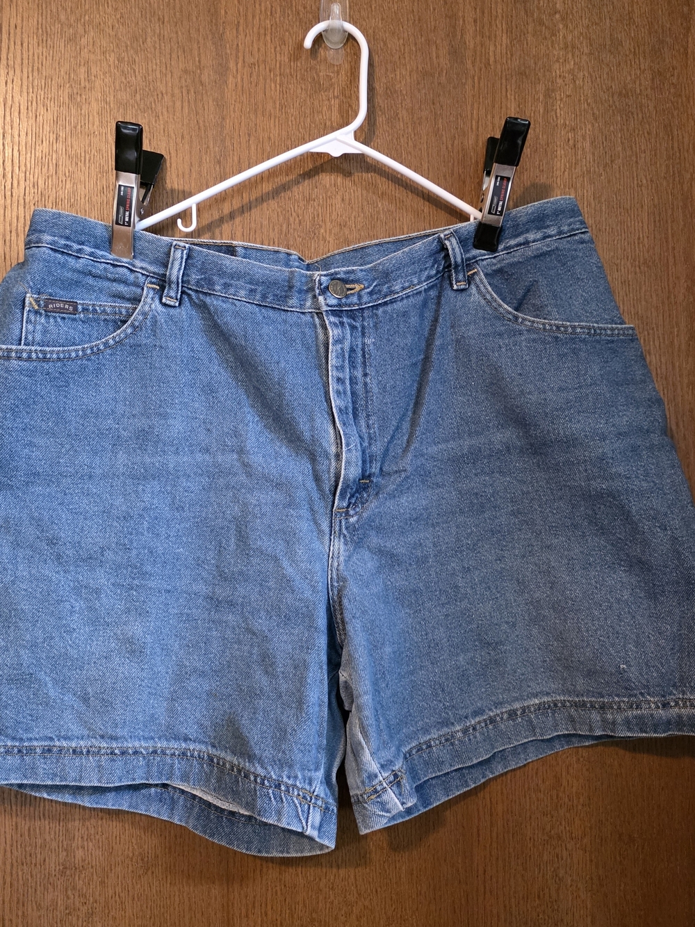 Womens Riders by Lee Blue Denim Jeans with Leather Patch